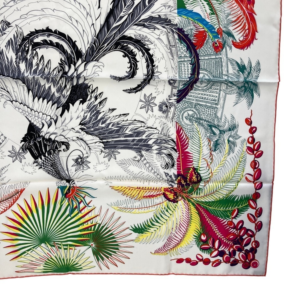 HERMES White Silk Scarf - Picture 2 of 10